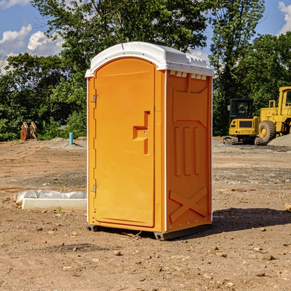 can i customize the exterior of the portable toilets with my event logo or branding in Randall IA